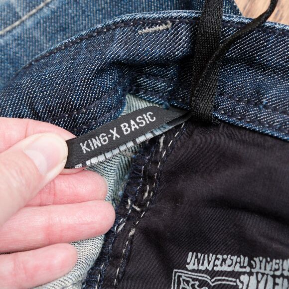 Buffalo David Bitton King-X Jeans Mens 36x32 Blue Basic Slim Boot Stretch Dark - Picture 15 of 15